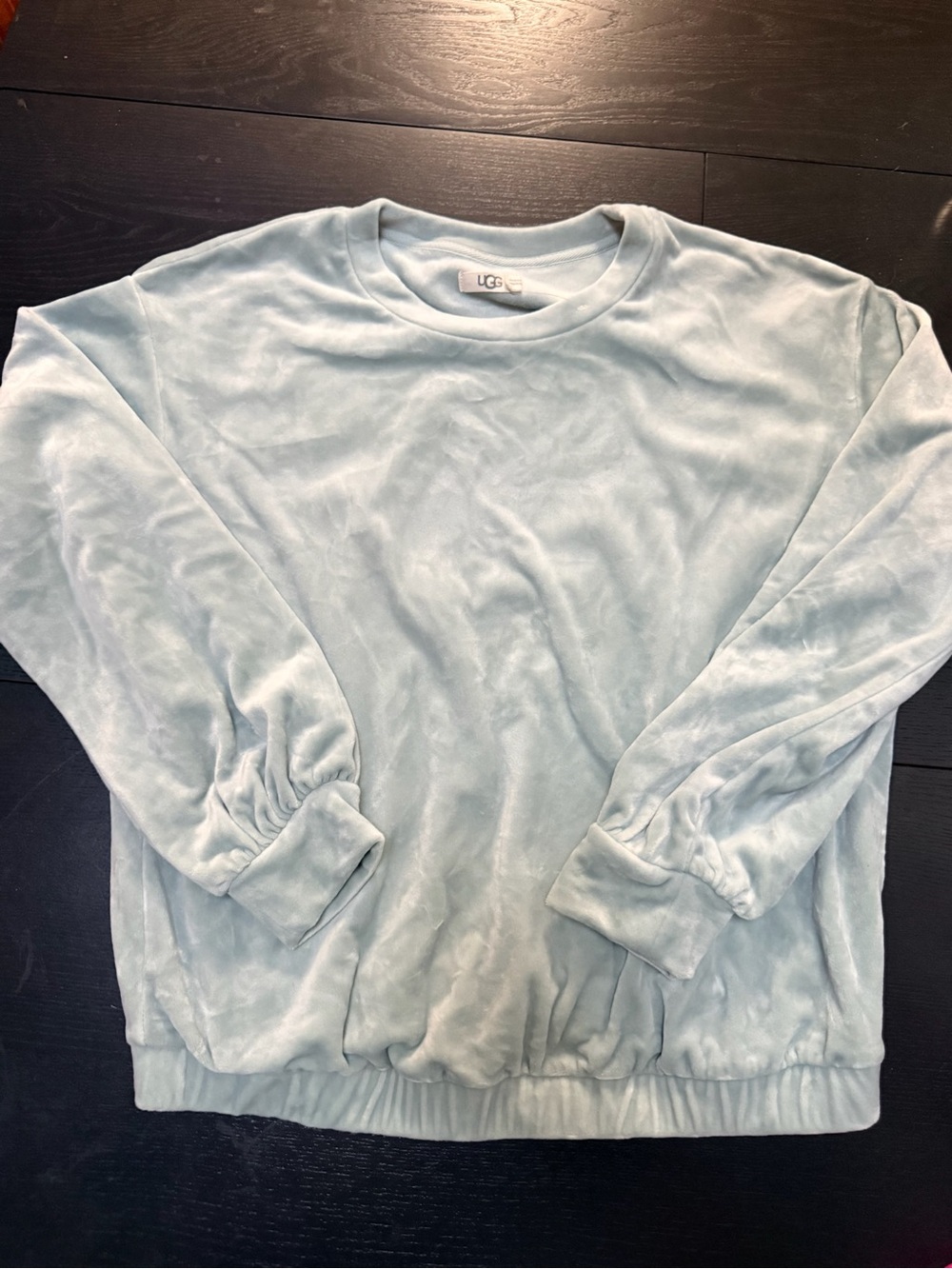 UGG Pastel Blue Plush Crewneck Sweatshirt